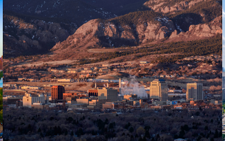 A city with a river running through it.
