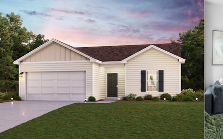 A collage of a house.