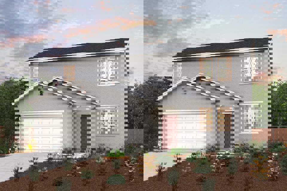 A house with a garage.