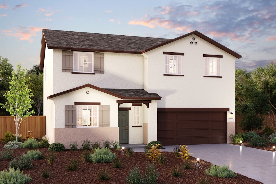 A house with a garage.