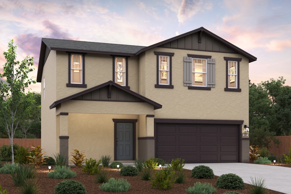 A house with a garage.