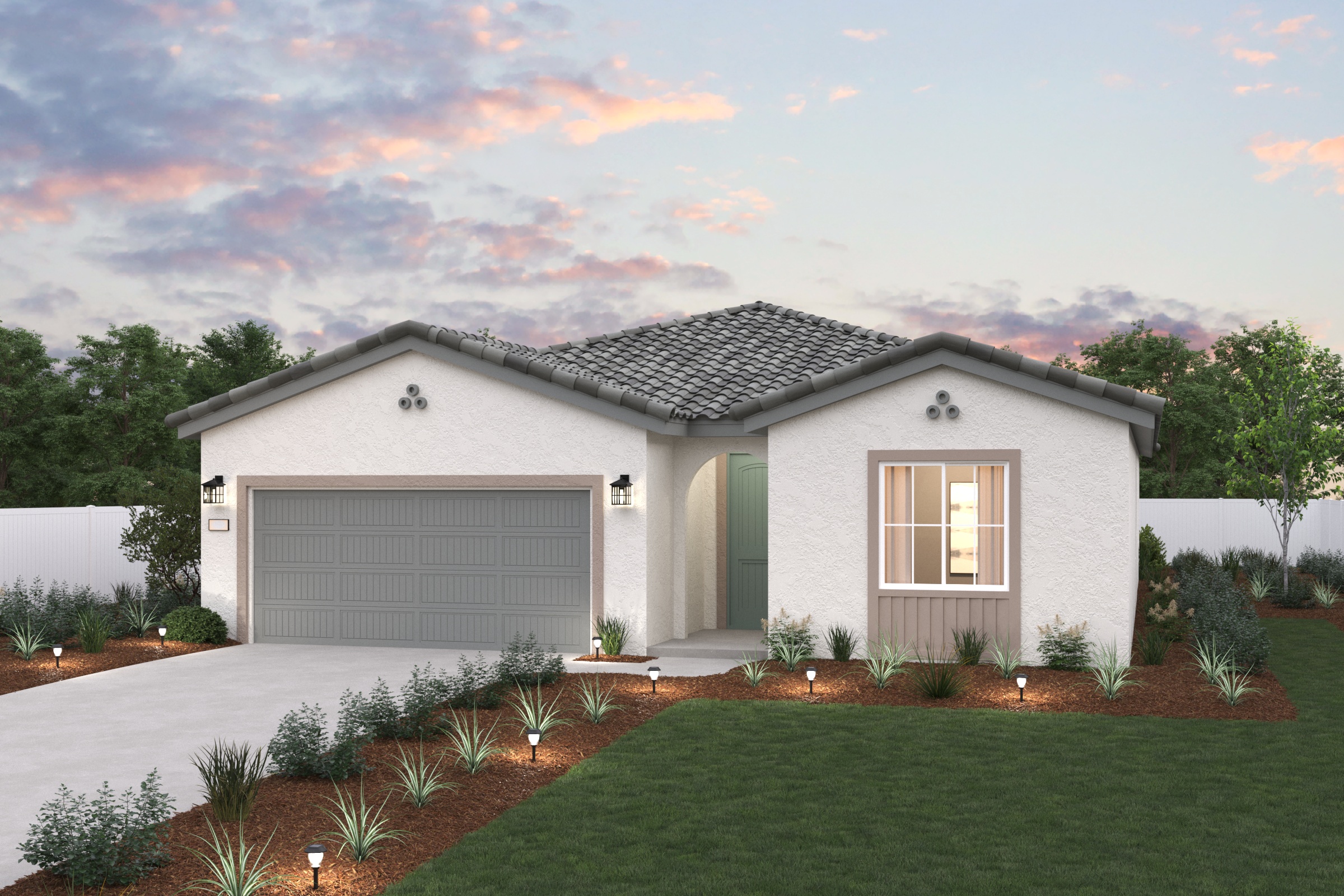 A house with a large yard.