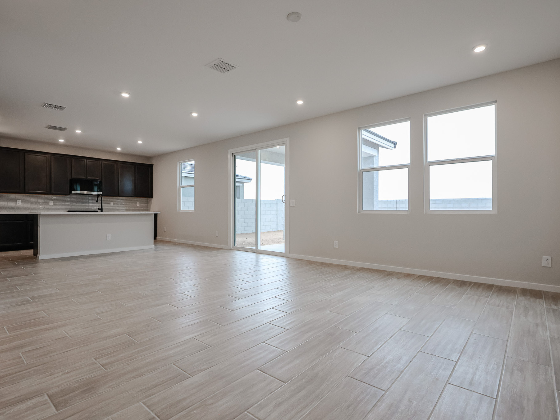 A large empty kitchen.