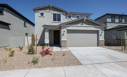 A house with a garage.