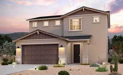 A house with a garage.