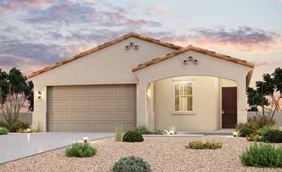 A house with a garage.