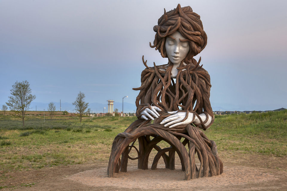 A statue of a person.