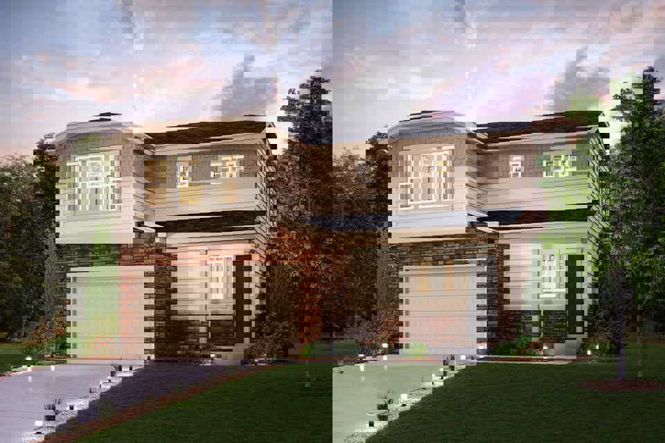 A house with a driveway and a large driveway.