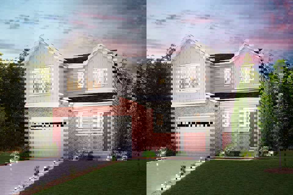 A house with a garage.