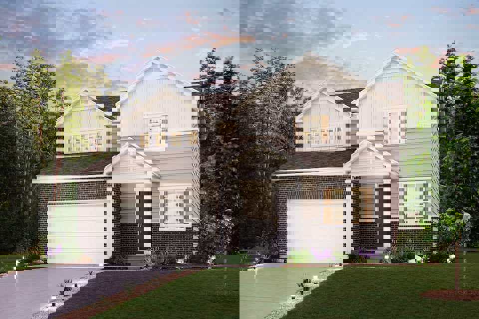 A house with a garage.