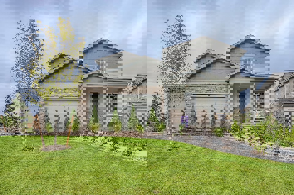 A house with a large yard.