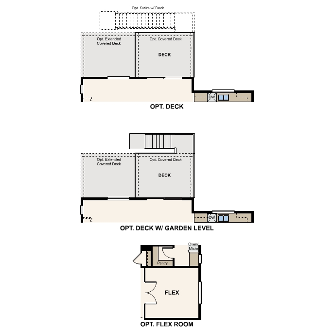 Diagram, engineering drawing. Roosevelt Floorplan Main Level Options