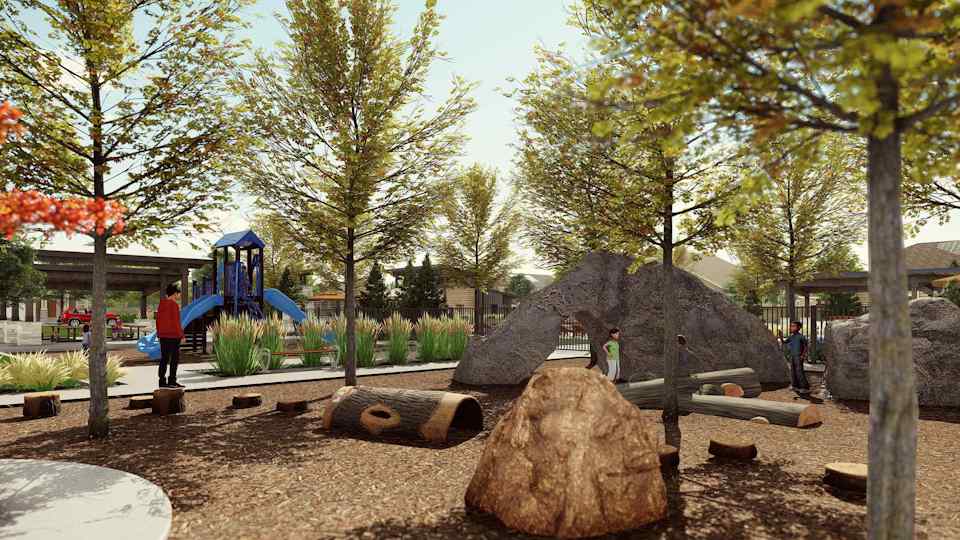 A group of people at a park.