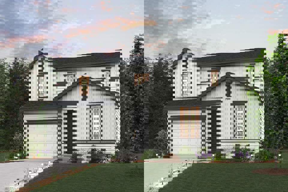 A house with a driveway.