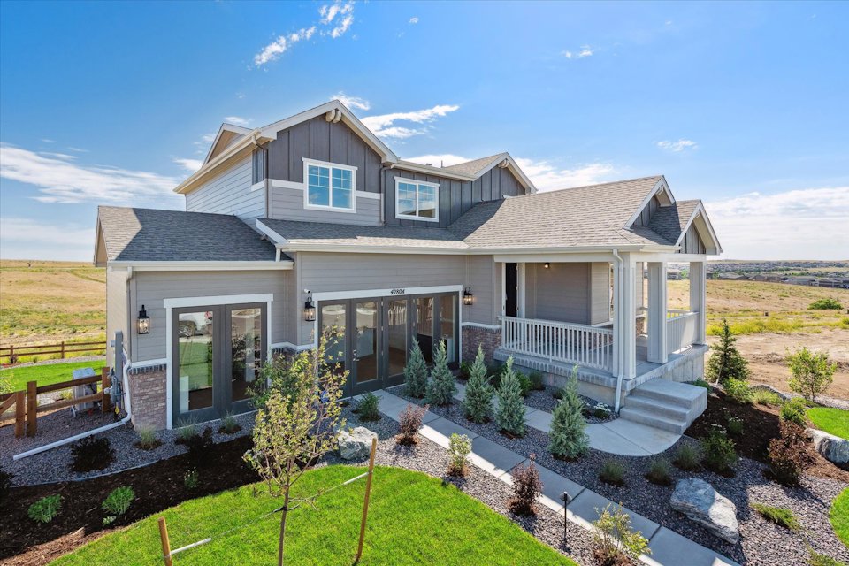 A house with a large yard.