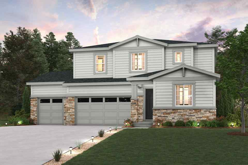 A house with a driveway.