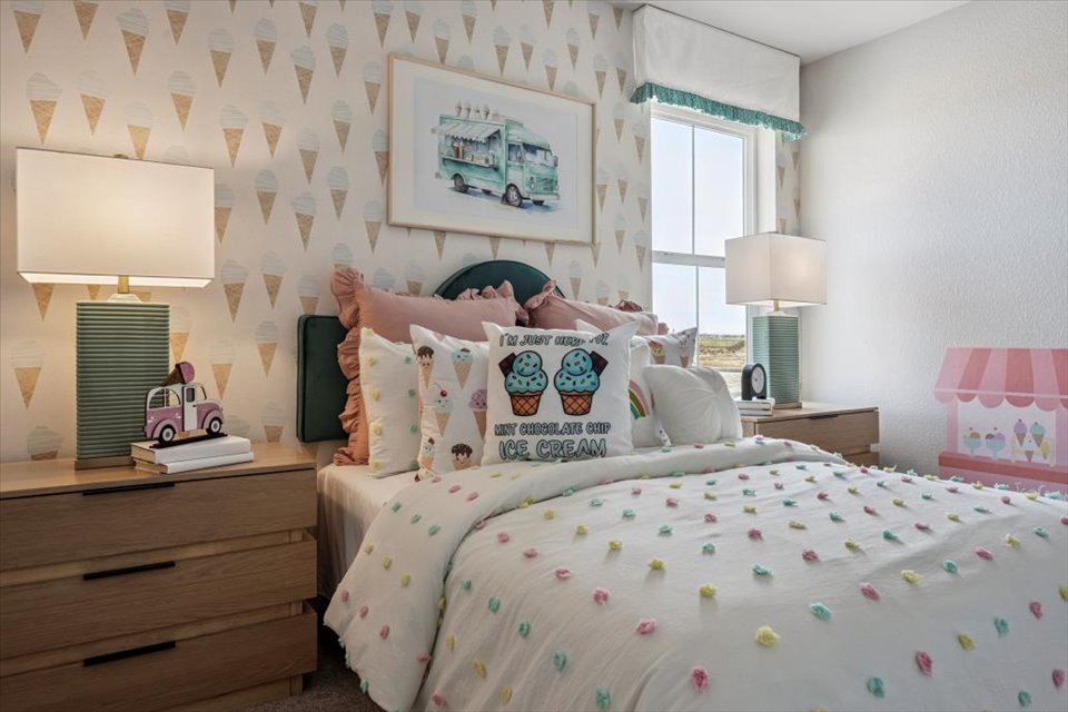 A person lying on a bed.