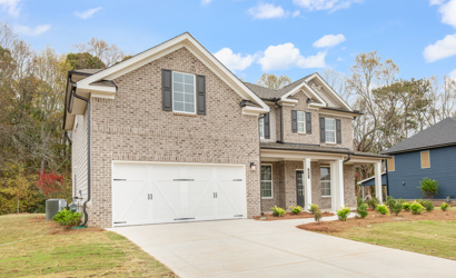 A house with a garage.