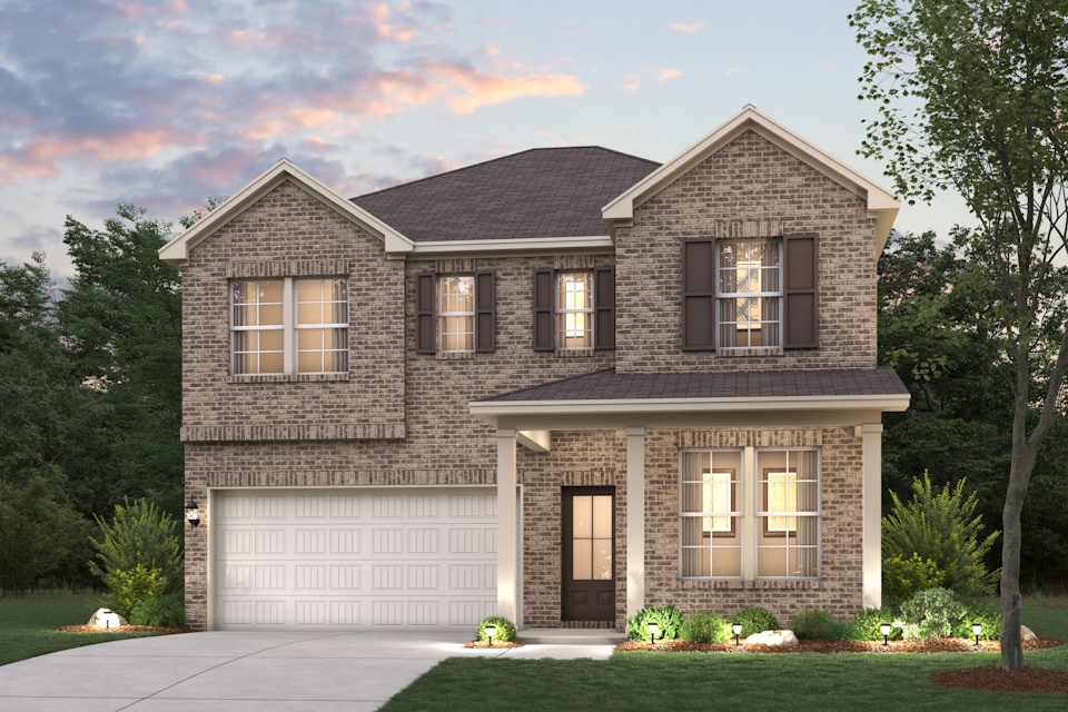 A house with a garage.