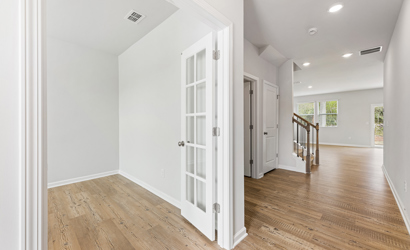 A room with white walls.