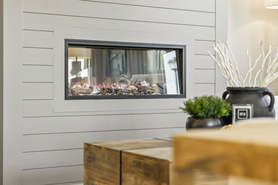 A window with a fish tank.