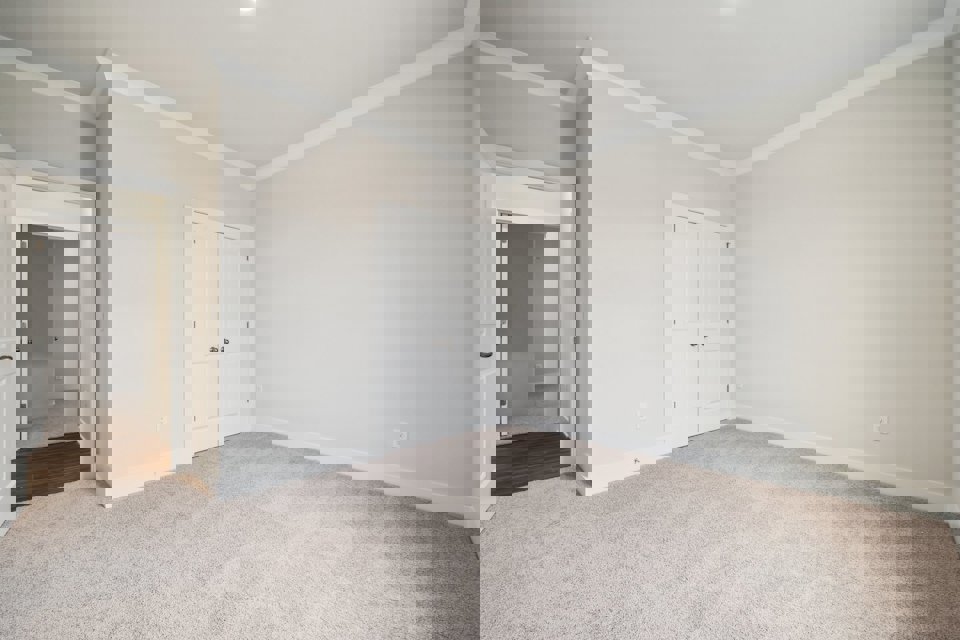 A room with white doors.