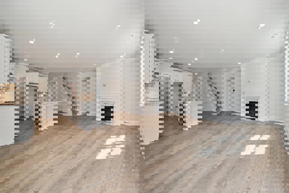 A large empty living room.