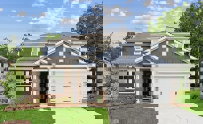 A house with a garage.