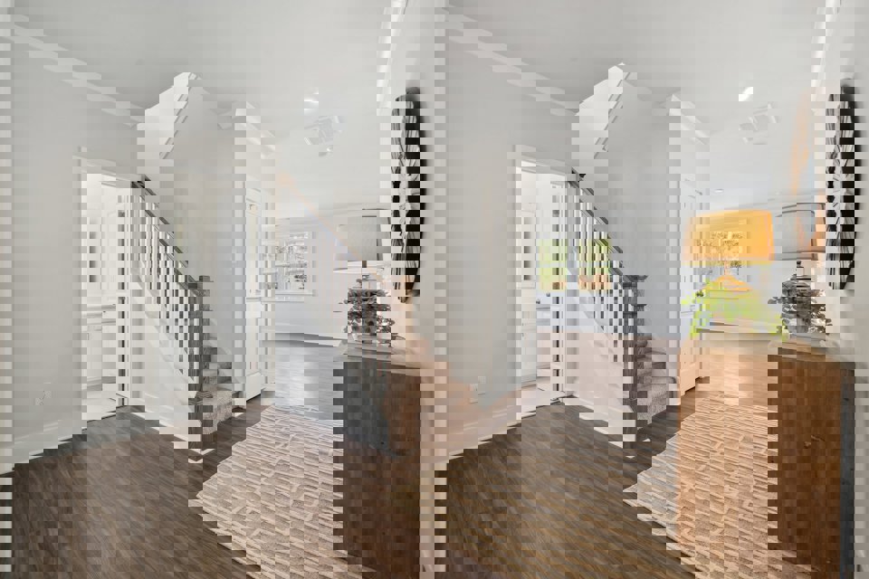 A staircase in a house.