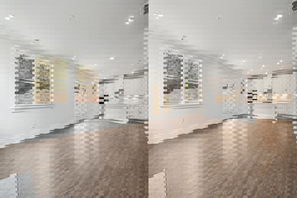 A large empty kitchen.