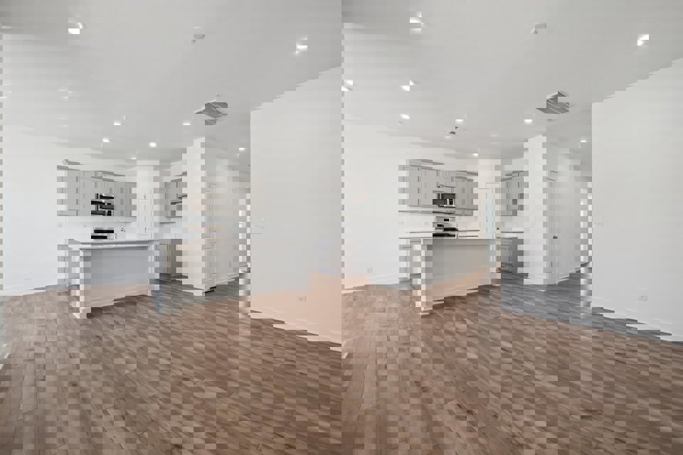 A large empty kitchen.