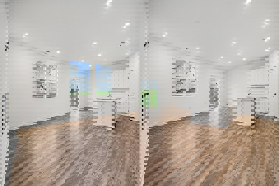 A large empty kitchen.