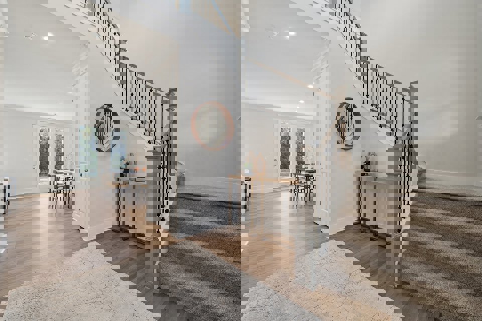 A staircase in a house.