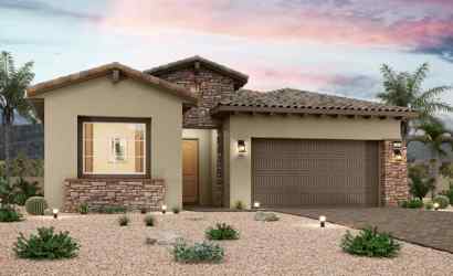 A house with a garage.