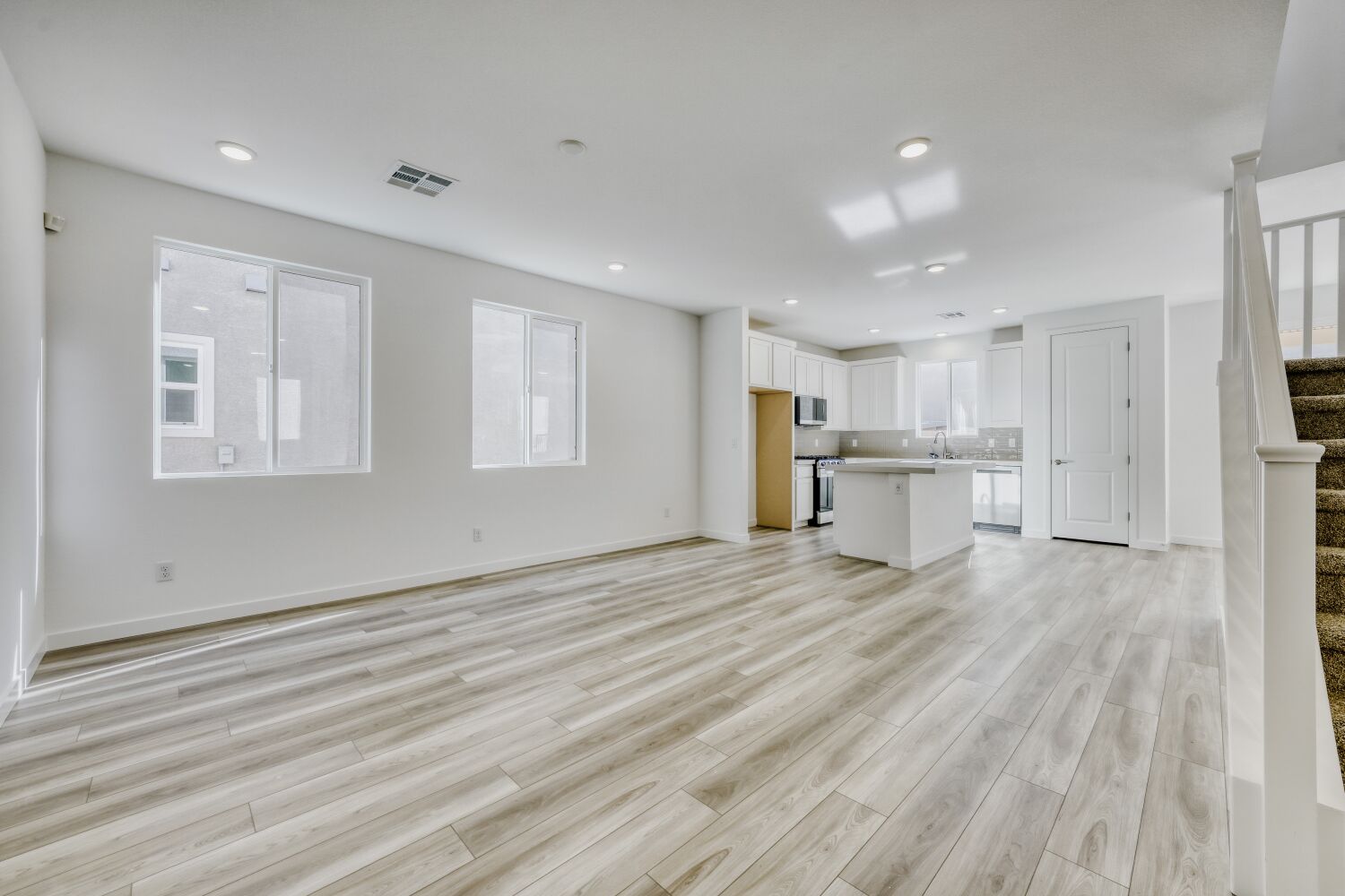 A large empty kitchen.