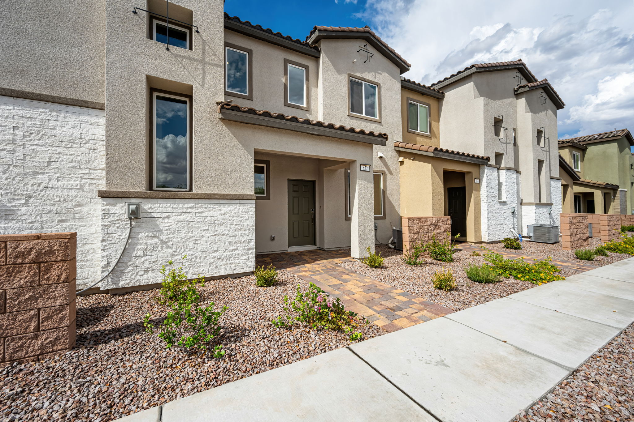 A building with a driveway.