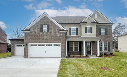 A house with a garage.