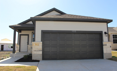 A garage with a garage.