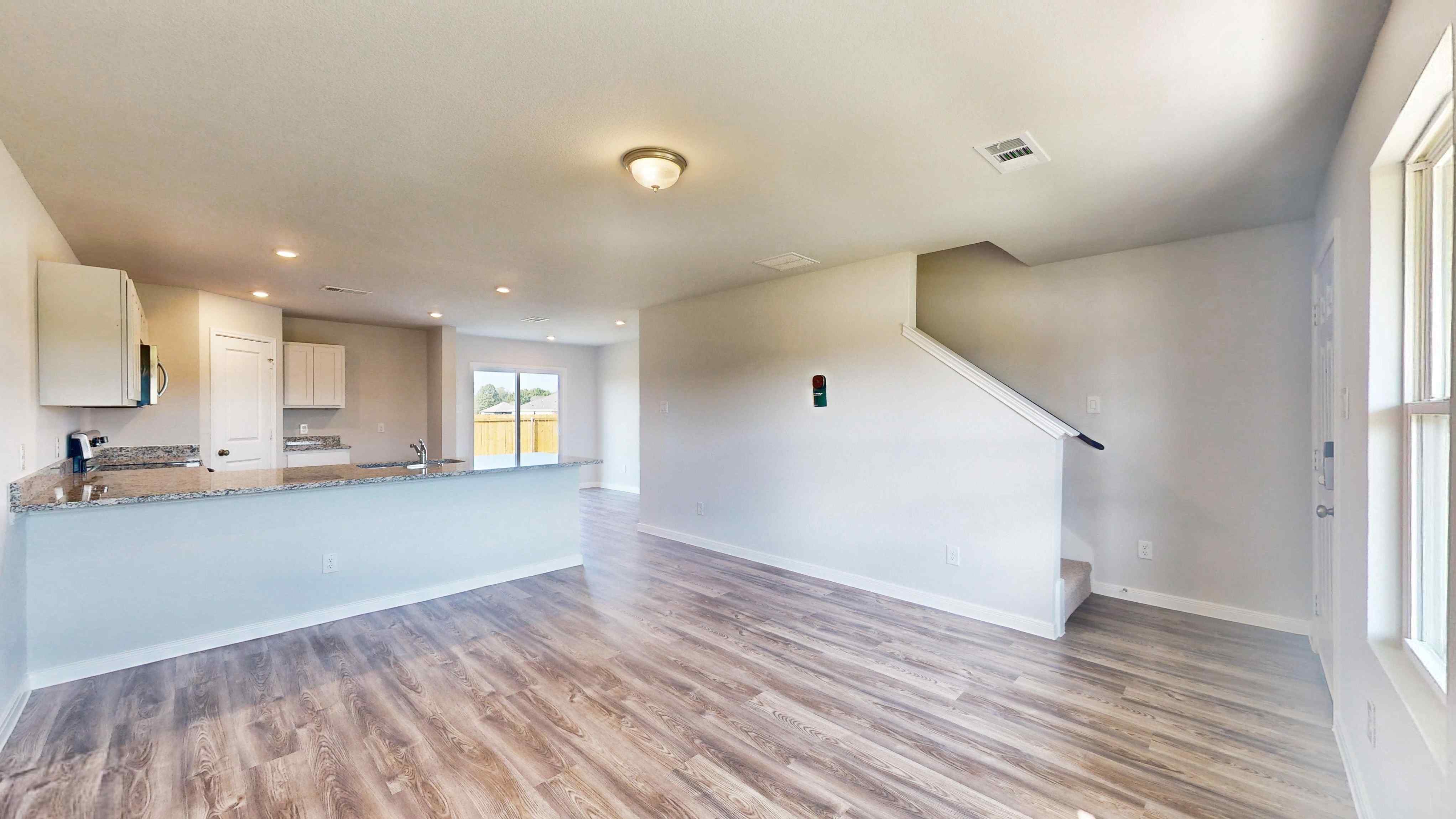 A large empty kitchen.