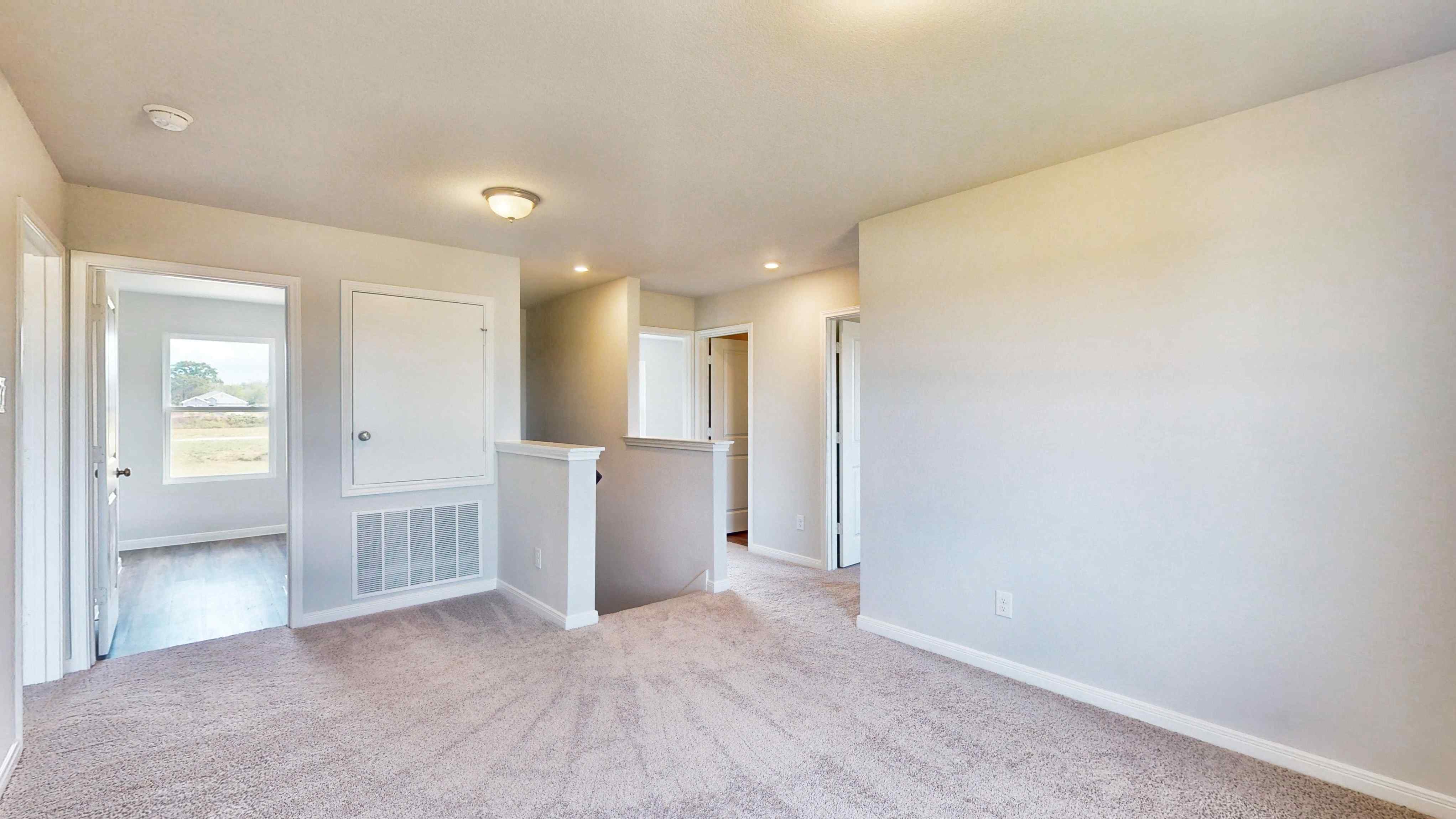 A room with white walls.
