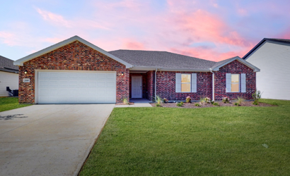 A house with a garage.