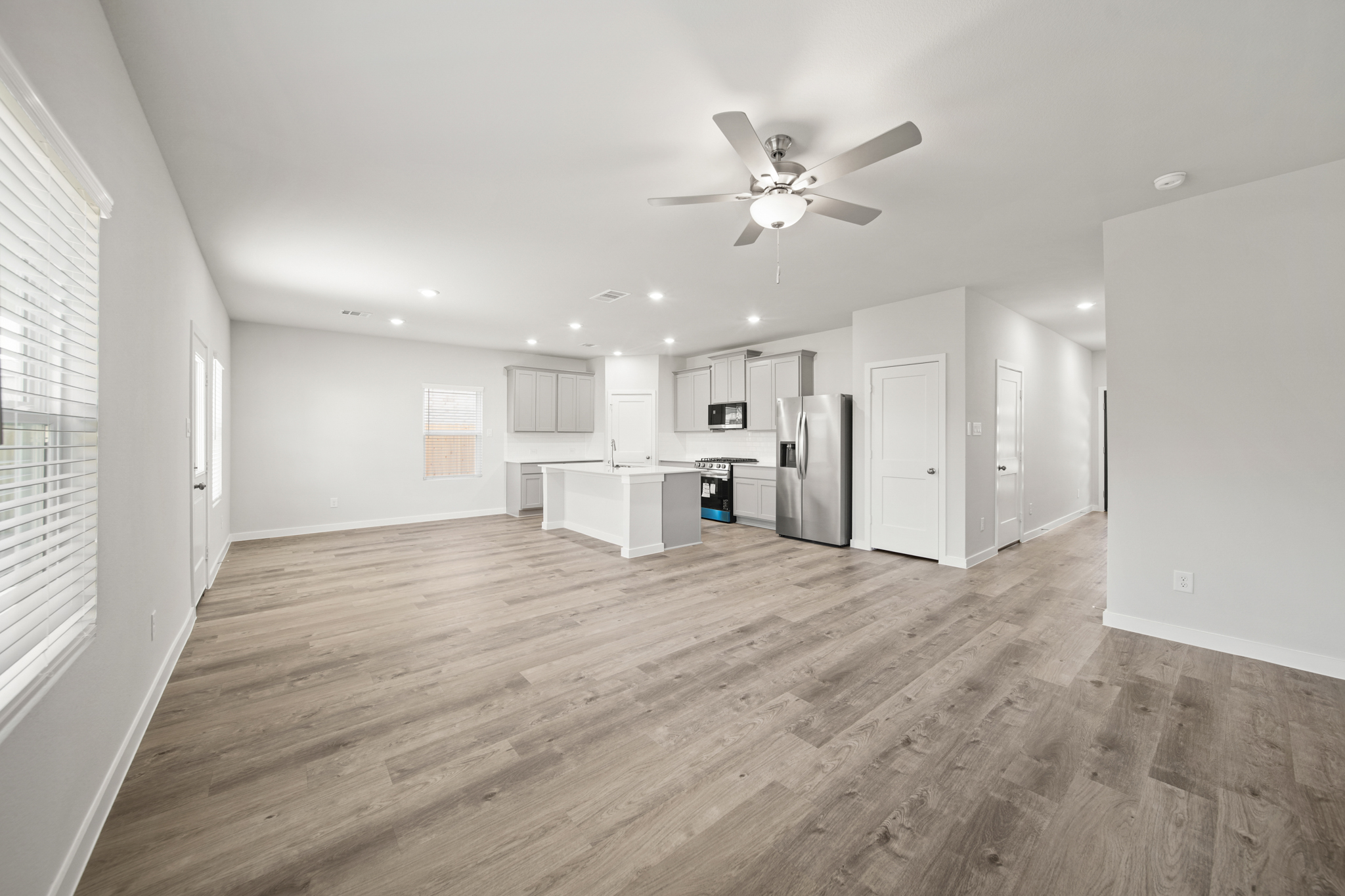A large empty kitchen.
