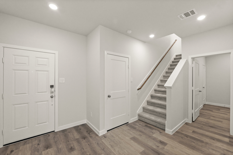 A staircase in a house.