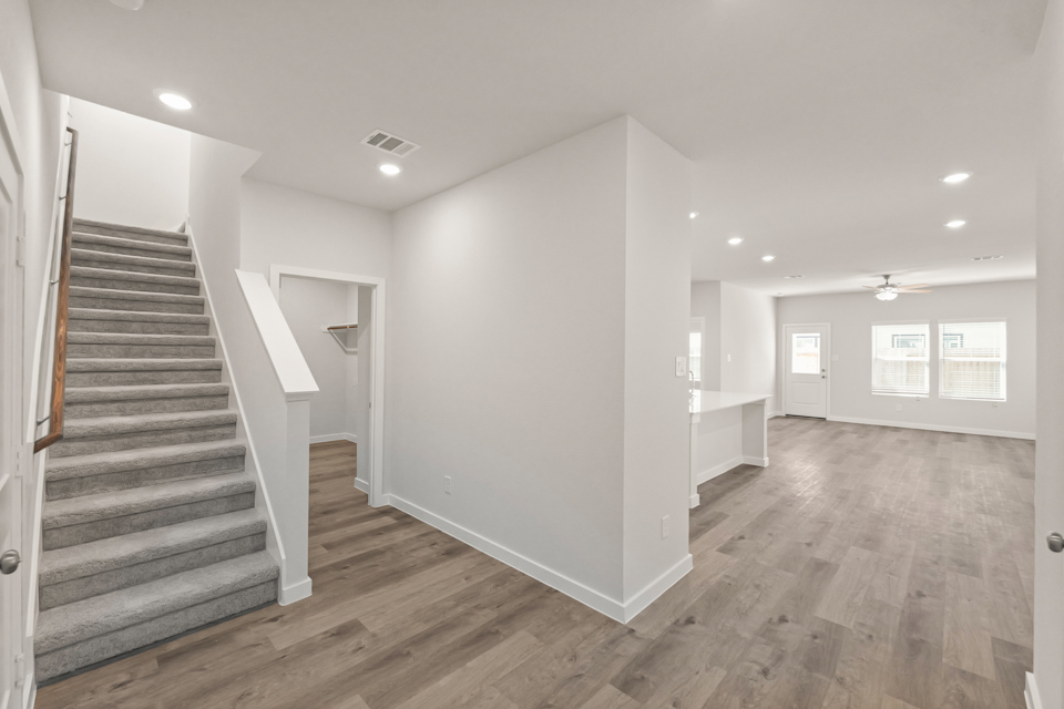 A staircase in a house.
