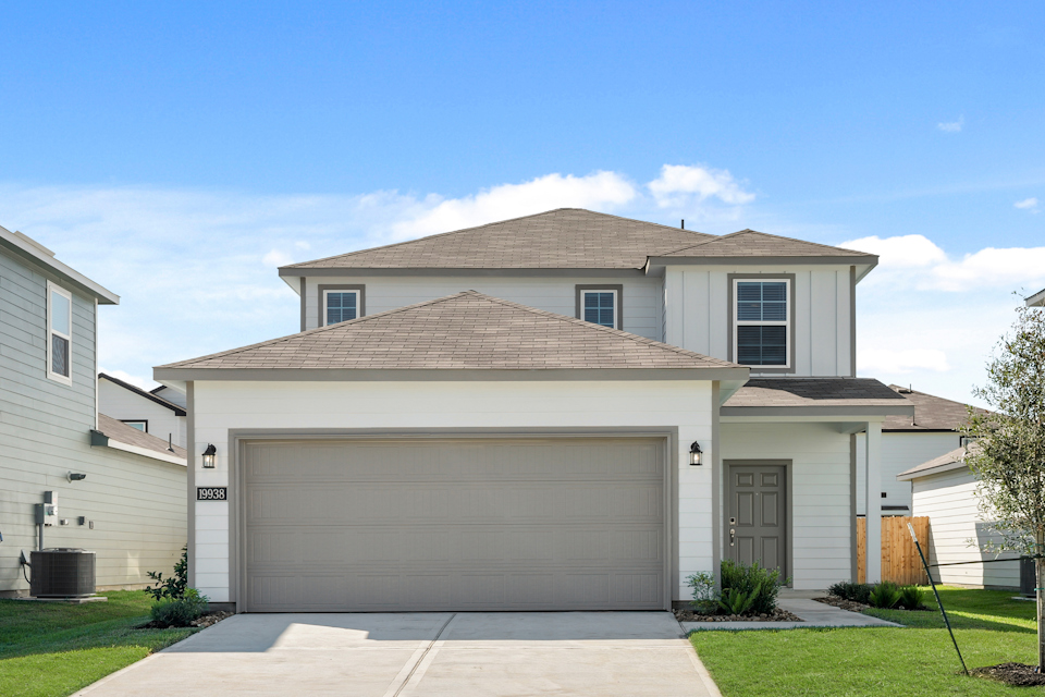 A house with a garage.