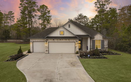 A house with a driveway.