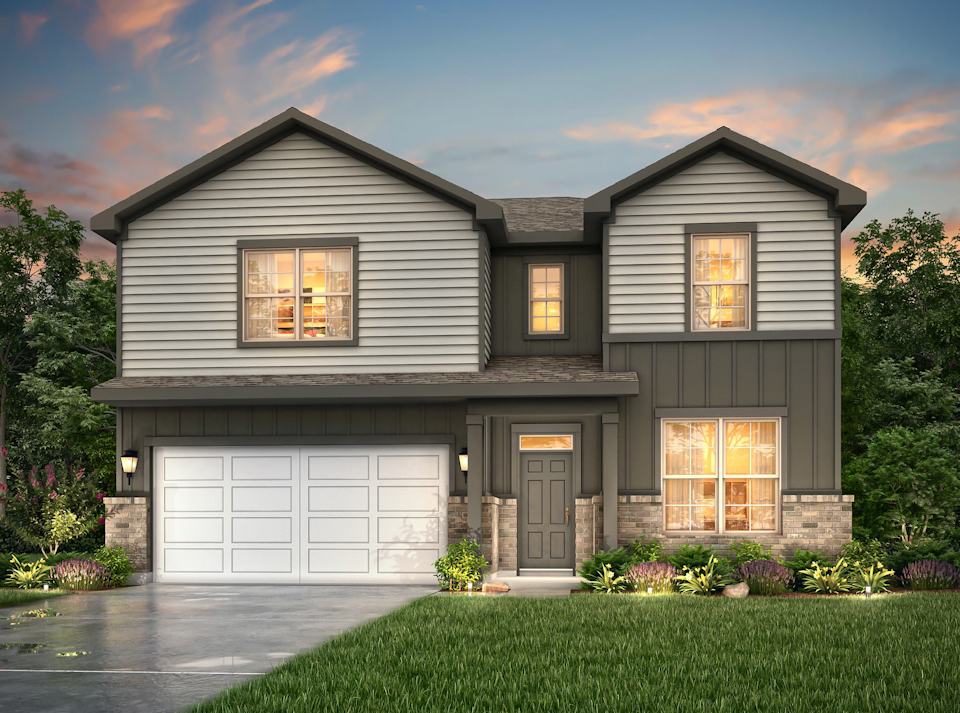 A house with a garage.