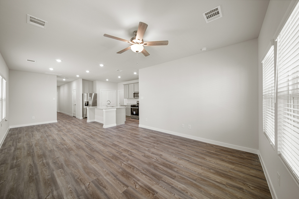 A large empty kitchen.