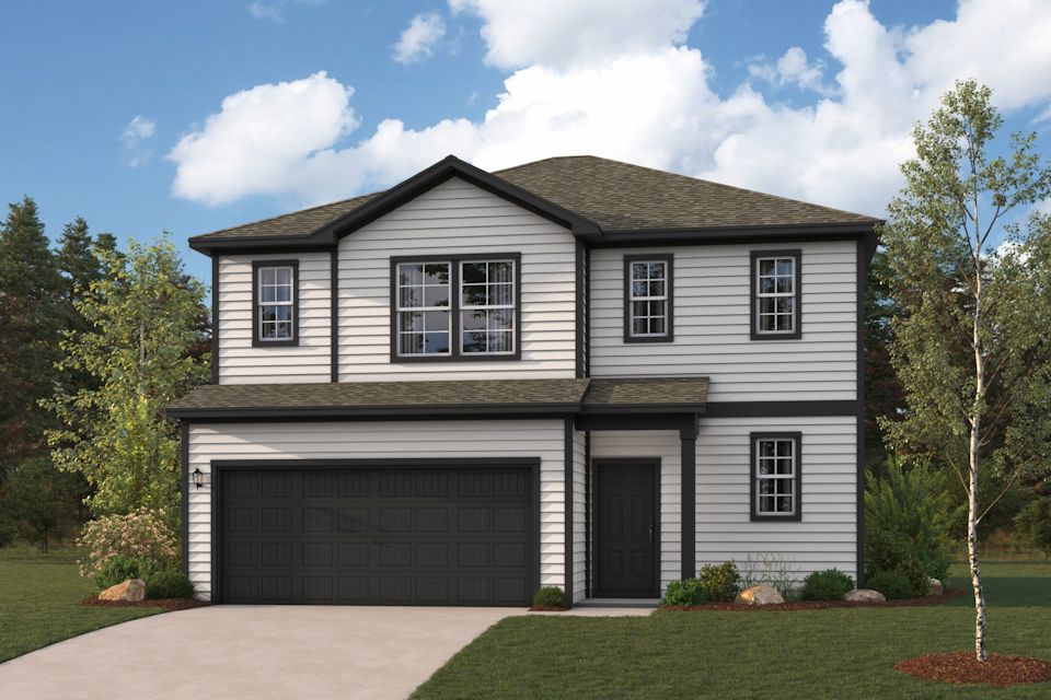 A house with a garage.