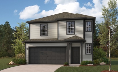 A house with a garage.